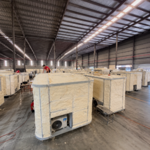 prefab space capsule house factory production