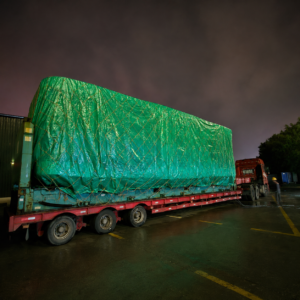 space capsule house loading and delivery