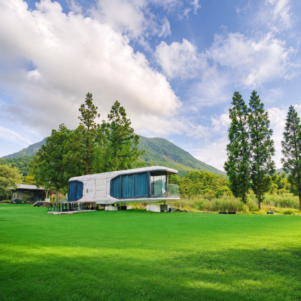 well maintained prefab space capsule house