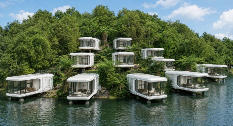 well maintained prefab space capsule house