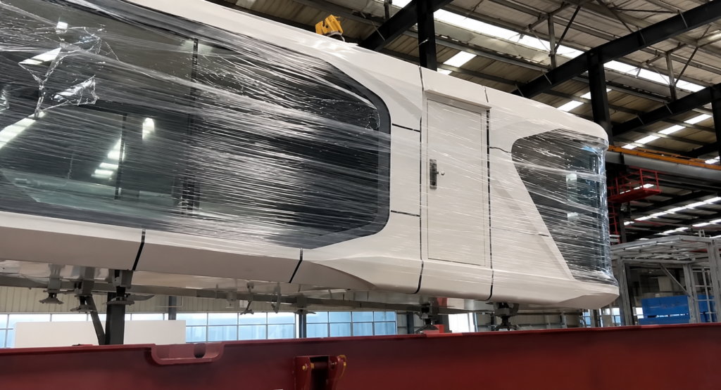 space capsule house export packaging and loading
