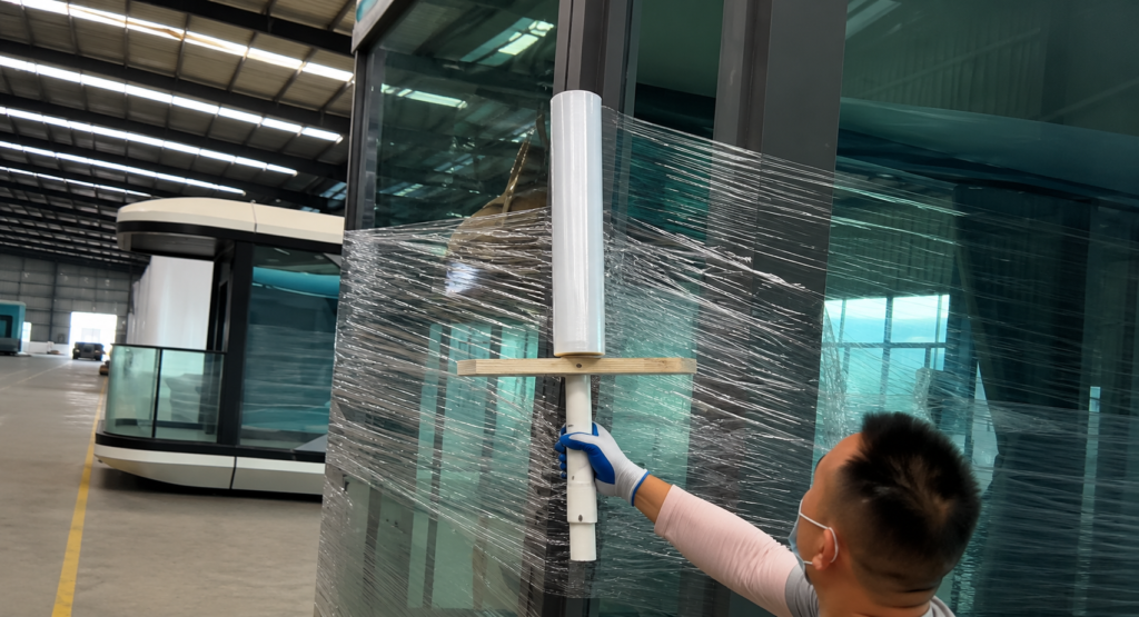 space capsule house export packaging and loading