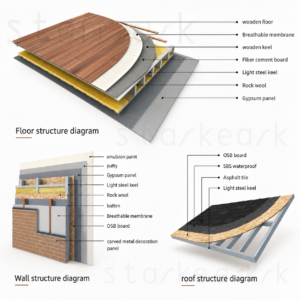 starkeark light steel villa steel structure frame