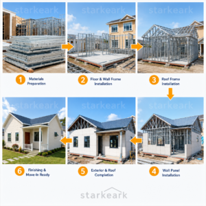starkeark light steel villa installation process