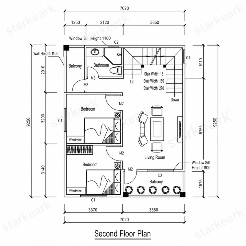 ChatGPT Image 2026年5月28日 10_58_27 (2) Floor plan of four storey light steel villa