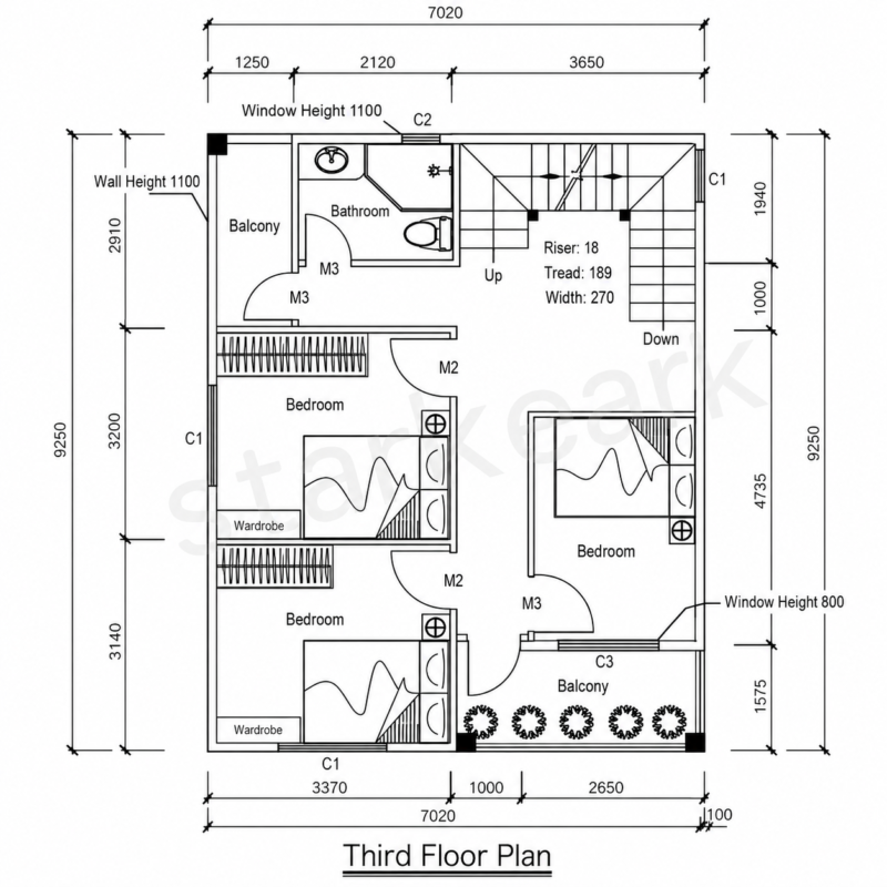 ChatGPT Image 2026年5月28日 10_58_28 (3) Floor plan of four storey light steel villa