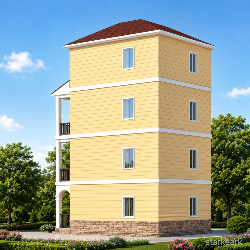 ChatGPT Image 2026年5月28日 11_01_23 Four storey light steel villa exterior