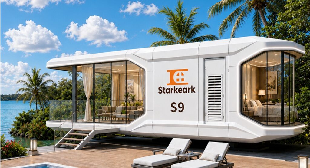 prefab space capsule house ready for overseas shipping