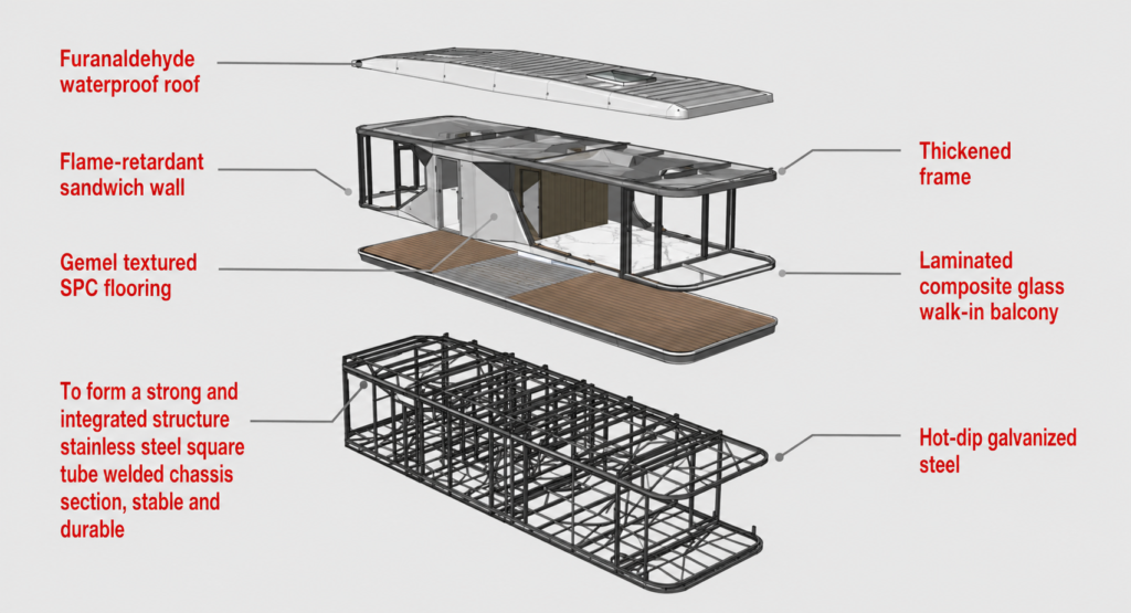 Space capsule house insulation and climate adaptation